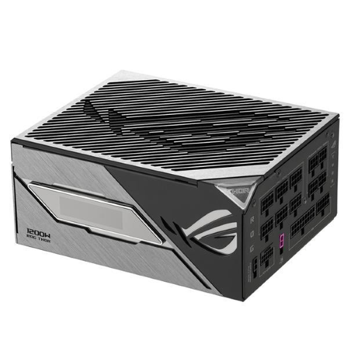 ASUS ROG THOR 1200 W PLATINUM III ALIMENTATORE 1.200 W 80 PLUS PLATINUM MODULARE GaN MOSFET DISPLAY OLED AURA SYNC RGB ATX 3.1